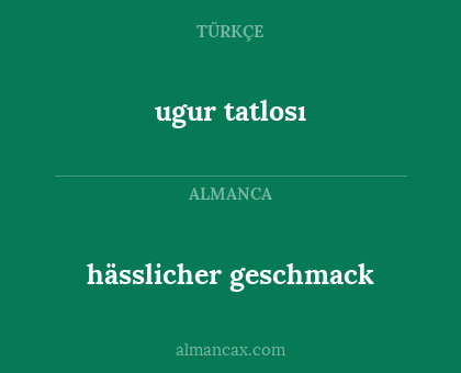 hässlicher geschmack - ugur tatlosı