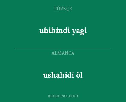 uhihindi yagi - ushahidi öl