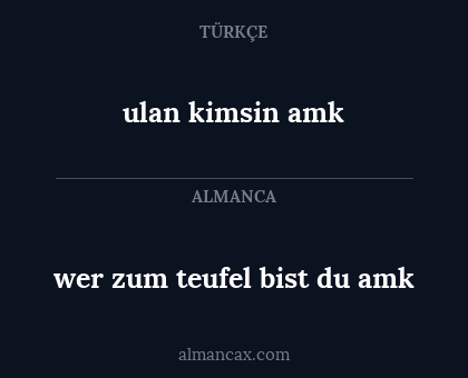 wer zum teufel bist du amk - ulan kimsin amk