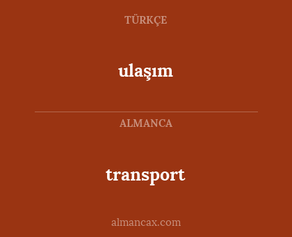 ulaşım - transport