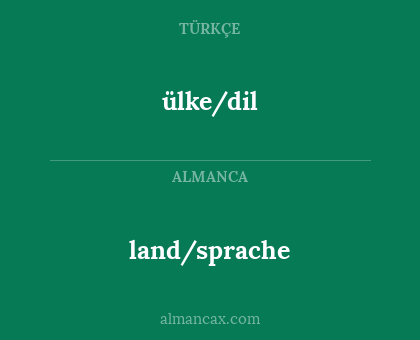 land/sprache - ülke/dil