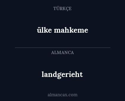 landgerieht - ülke mahkeme