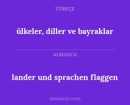 lander und sprachen flaggen - ülkeler, diller ve bayraklar
