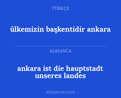 ülkemizin başkentidir ankara - ankara ist die hauptstadt unseres landes
