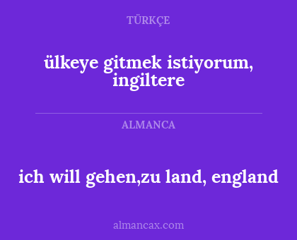 ülkeye gitmek istiyorum, ingiltere - ich will gehen,zu land, england