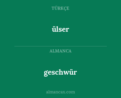 geschwür - ülser