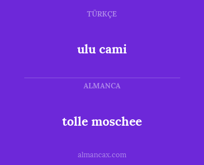 ulu cami - tolle moschee