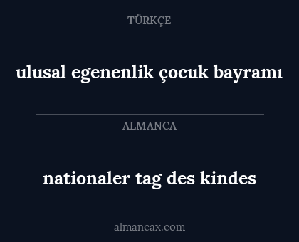nationaler tag des kindes - ulusal egenenlik çocuk bayramı