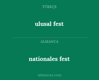 nationales fest - ulusal fest
