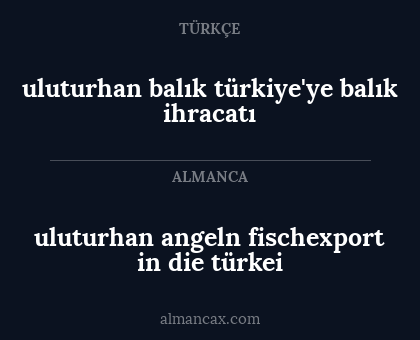 uluturhan balık türkiye'ye balık ihracatı - uluturhan angeln
fischexport in die türkei