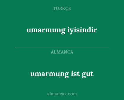 umarmung ist gut - umarmung iyisindir