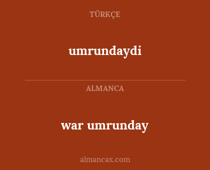 war umrunday - umrundaydi