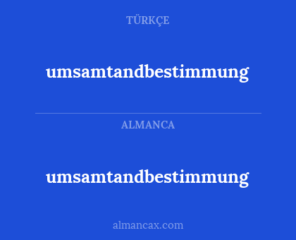 umsamtandbestimmung - umsamtandbestimmung