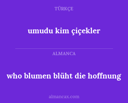 umudu kim çiçekler - who blumen blüht die hoffnung