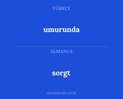 sorgt - umurunda