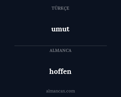 umut - hoffen