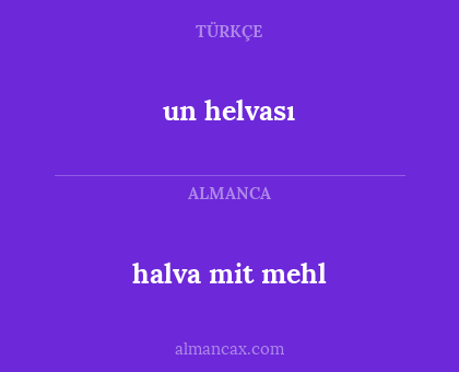 halva mit mehl - un helvası