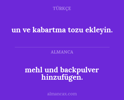 mehl und backpulver hinzufügen. - un ve kabartma tozu ekleyin.