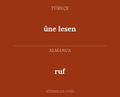 üne lesen - ruf