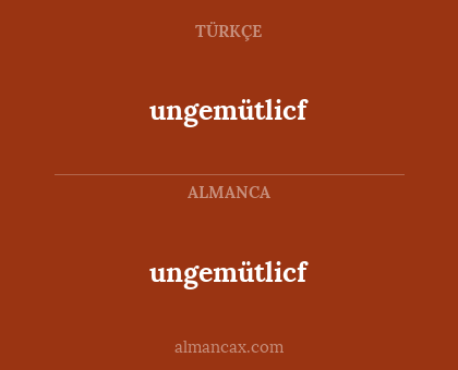 ungemütlicf - ungemütlicf