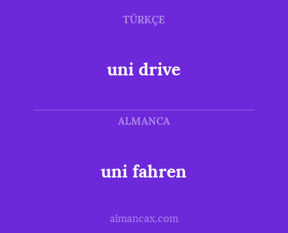 uni drive - uni fahren