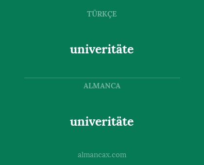 univeritäte - univeritäte