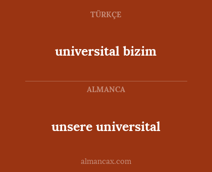 unsere universital - universital bizim