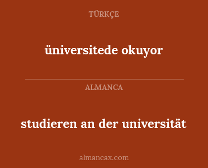 studieren an der universität - üniversitede okuyor