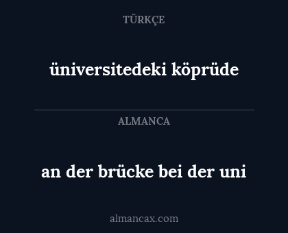 an der brücke bei der uni - üniversitedeki köprüde