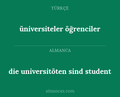 die universitöten sind student - üniversiteler öğrenciler