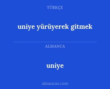 uniye - uniye yürüyerek gitmek