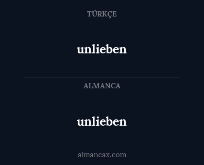unlieben - unlieben