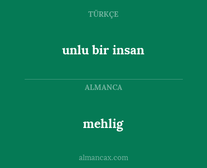 mehlig - unlu bir insan