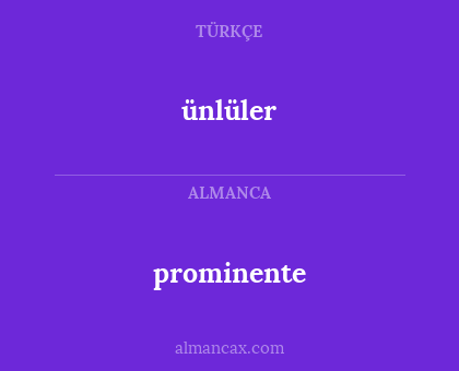 prominente - ünlüler