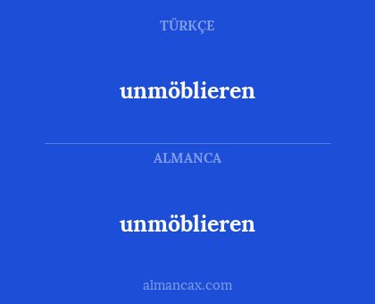 unmöblieren - unmöblieren