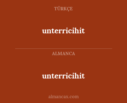 unterricihit - unterricihit