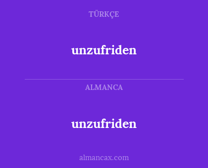 unzufriden - unzufriden