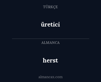 üretici - herst
