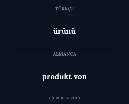 produkt von - ürünü