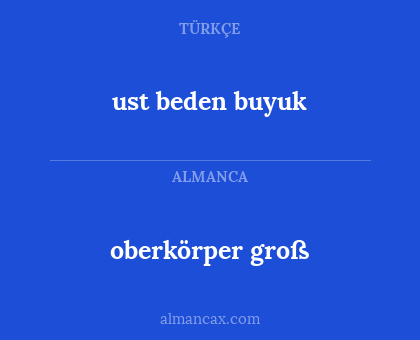 oberkörper groß - ust beden buyuk