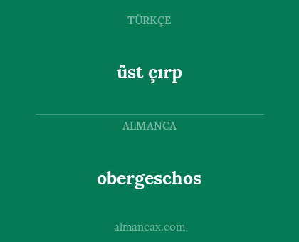 obergeschos - üst çırp