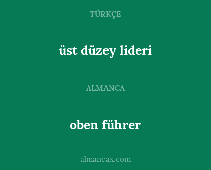 oben führer - üst düzey lideri