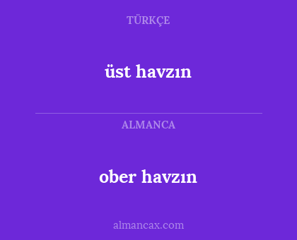 üst havzın - ober havzın