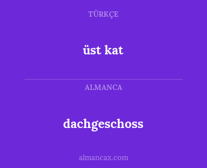 dachgeschoss - üst kat