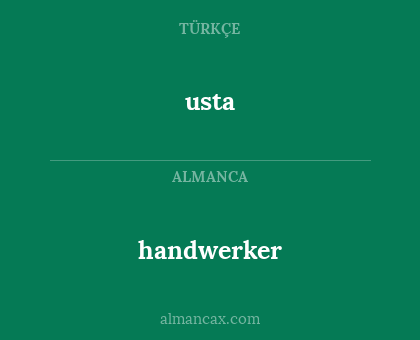 usta - handwerker