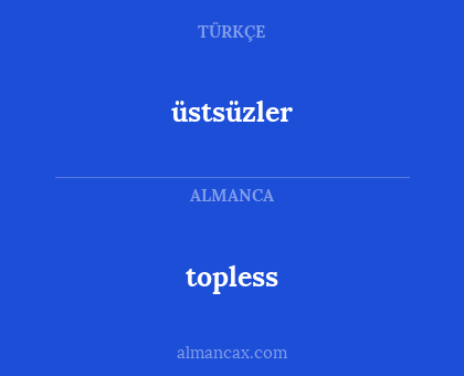 topless - üstsüzler