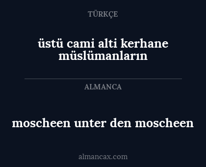 moscheen unter den moscheen - üstü cami alti kerhane müslümanların