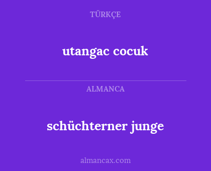 utangac cocuk - schüchterner junge
