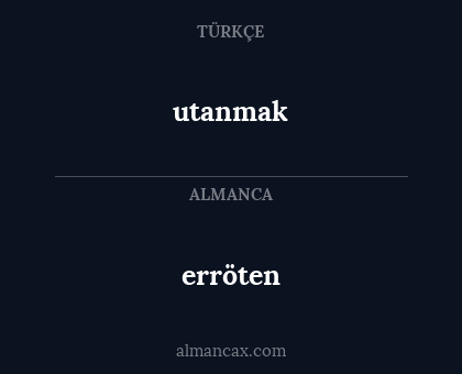 erröten - utanmak