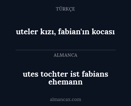 utes tochter ist fabians ehemann - uteler kızı, fabian'ın kocası